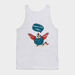 4th Of July Funny patriotic bird Tank Top